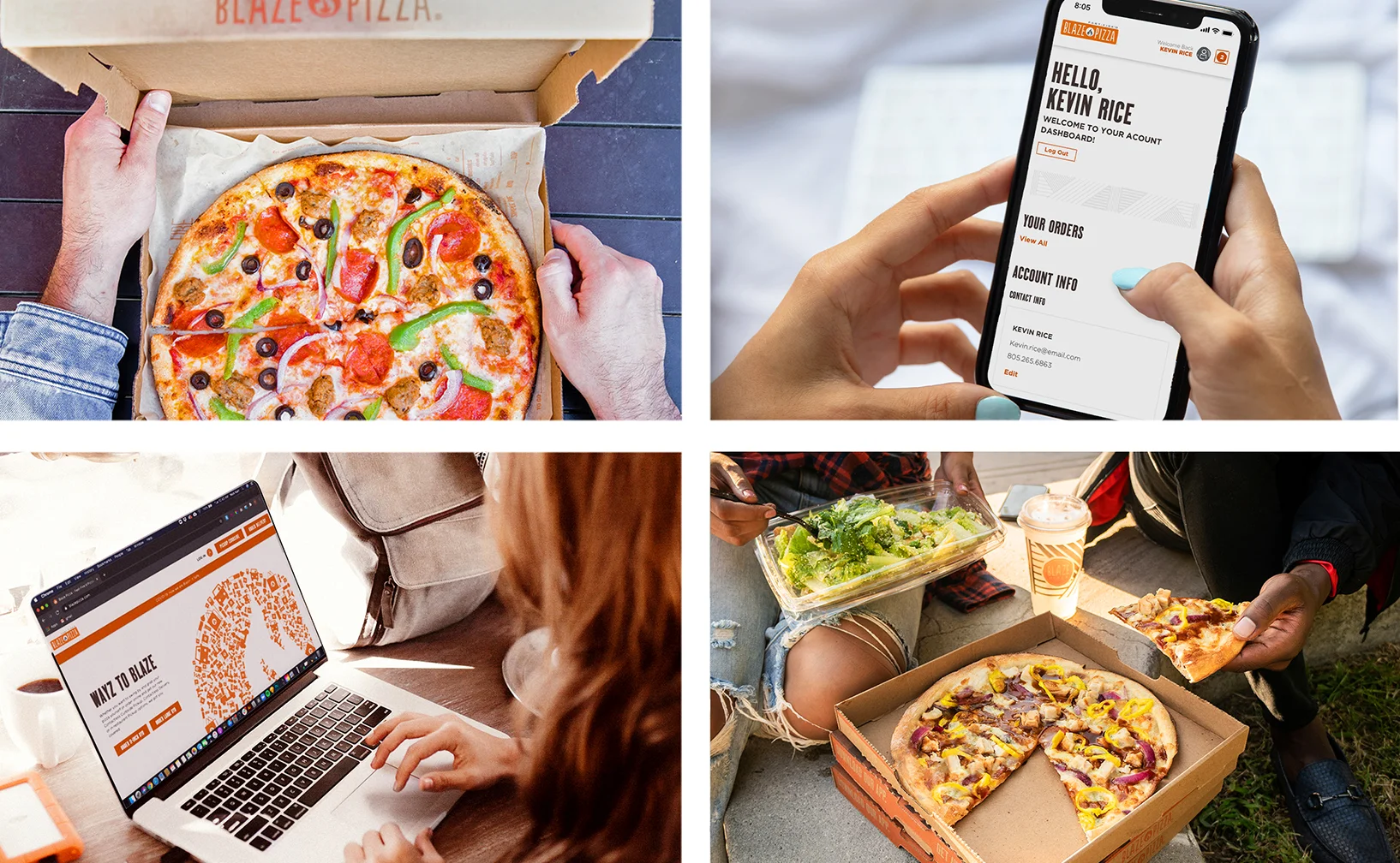 ứng dụng giao hàng tận nhà của blaze pizza 