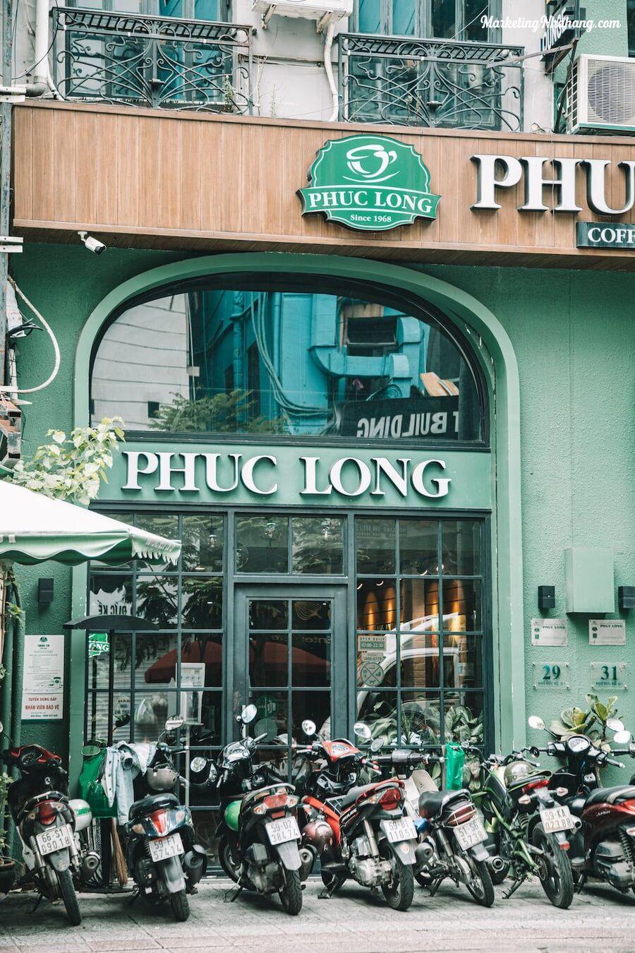 cửa hàng cafe phúc long