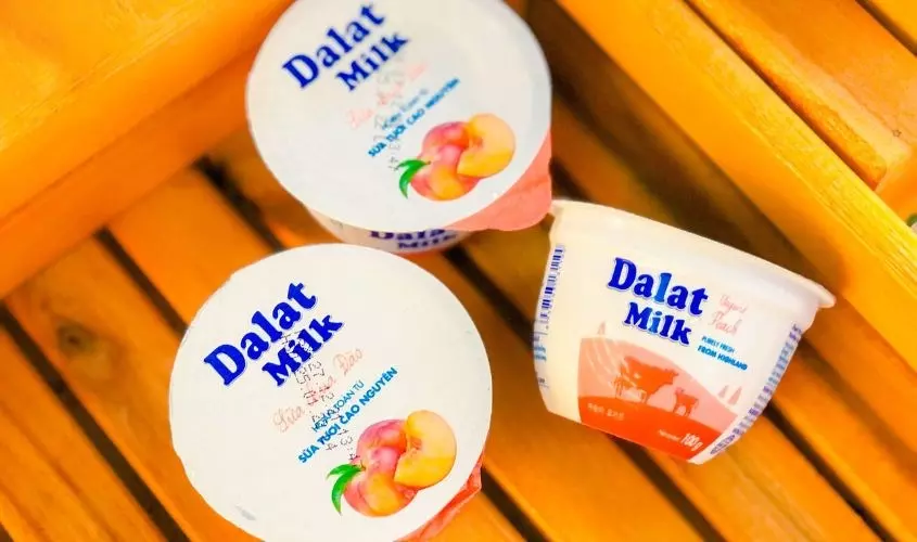 sữa chua dalat milk vị đào